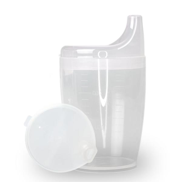 Trinkbecher-Set ohne Griff mit 1 Deckel, transp.